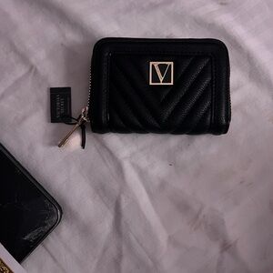 Victoria's Secret Black Chevron Wallet